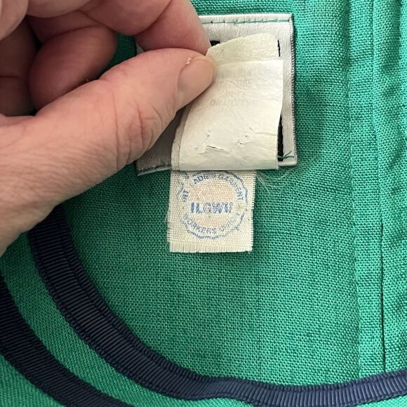 Emerald Green Vintage 1980s Cynthia Howie Union Made Mod Inspired Midi Dress - Picture 10 of 11